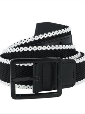 Callaway Golf Striped Stretch Belt Black White Size S/M